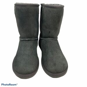 UGG Size 6 Classic Short Boots Australia Gray Suede Leather Sheepskin Women's